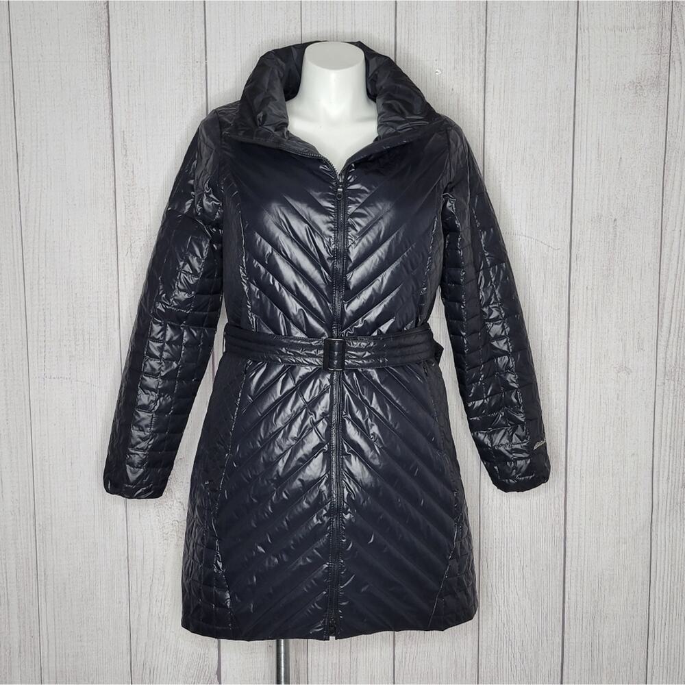 Eddie Bauer Trinity Feather Down Filled Black Parka, size XL